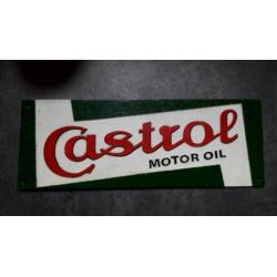 zwaar ijzeren plaat van Castrol motor oil garage reclame