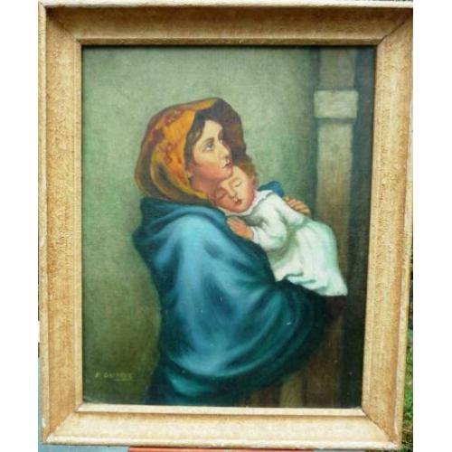 Maria della Strada ~.1940 - P. Dubos - Paneel - gelijst