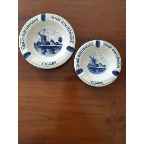 2 st delftsblauwe asbakken HENRI WINTERMANS