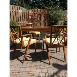 Patijn Poly Z Zijlstra uitschuifbare tafel vintage