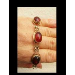 Bijzonder Fischland Design 8K Gouden Armband Barnsteen!