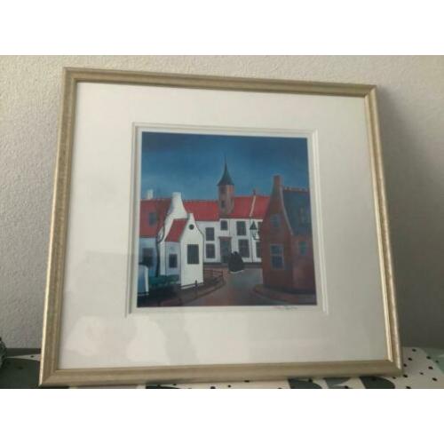 Te koop mooie ingelijste tekening van Toon Tieland