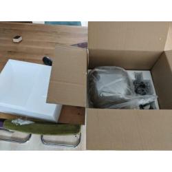 tafel lamp vtwonen zwart gerookt smoke glas nieuw in doos