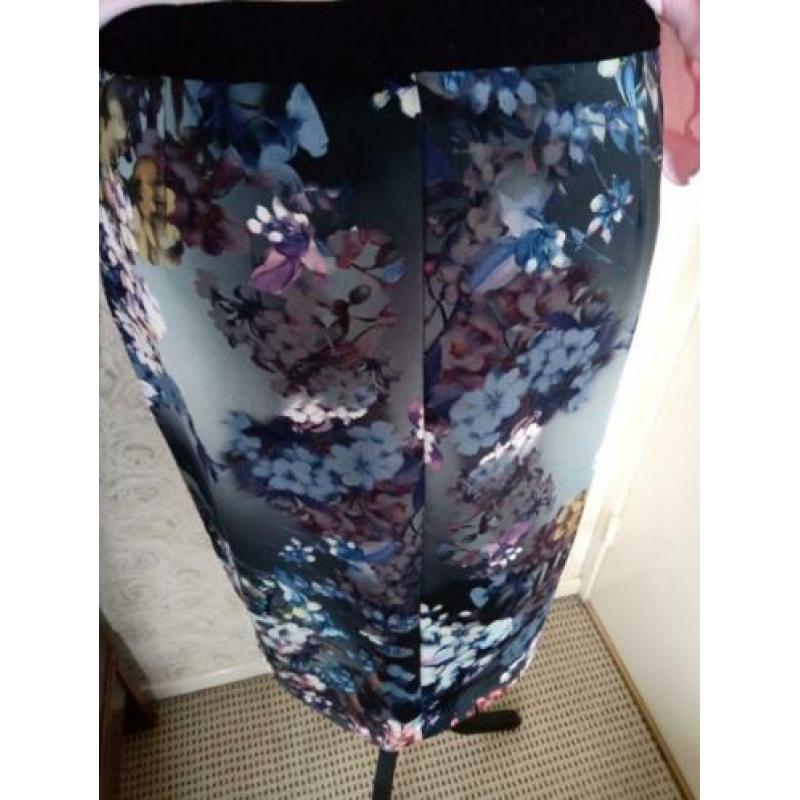 Cadadia college style bloem rok pencil skirt