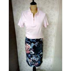 Cadadia college style bloem rok pencil skirt