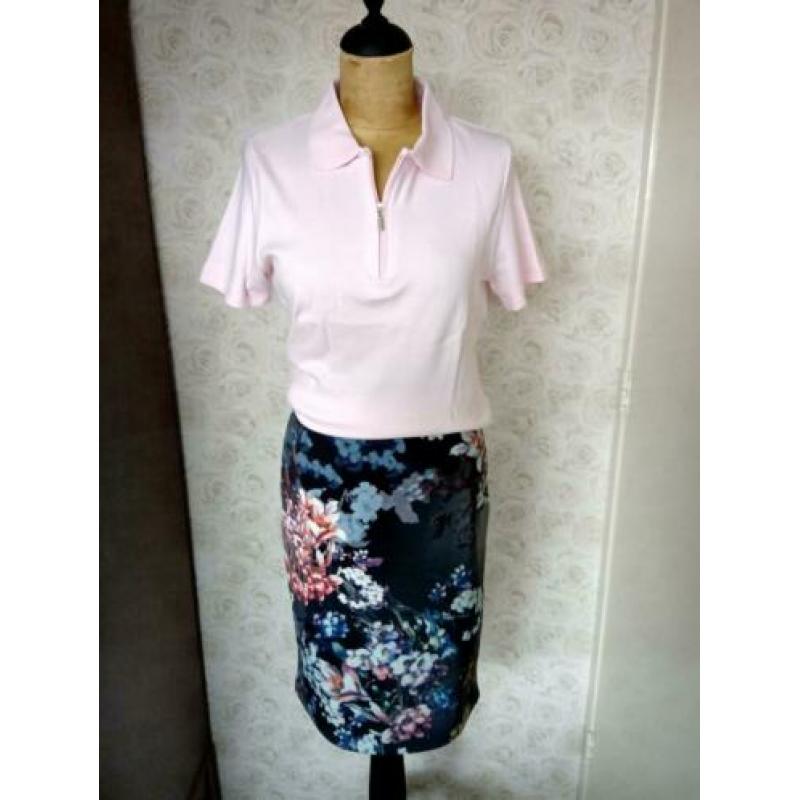 Cadadia college style bloem rok pencil skirt