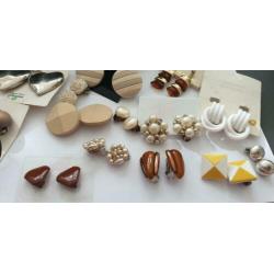 Oorbellen lot verzameling partij collectie vintage sieraden