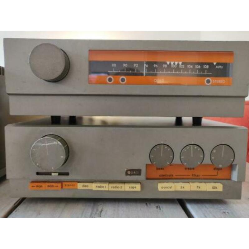 Quad 33-303-FM3 complete vintage set met kabels