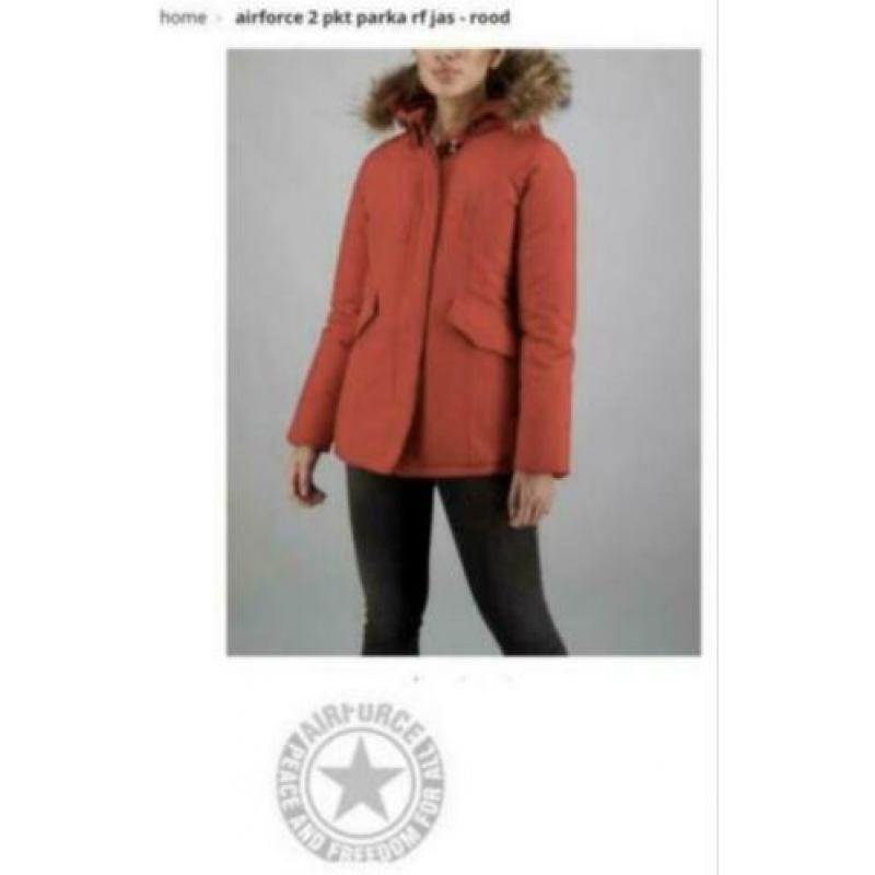 Winterjas airforce weinig gedragen maat l