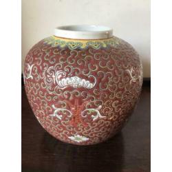Groot model Chinese gemberpot vaas Chinees porselein 13cm H