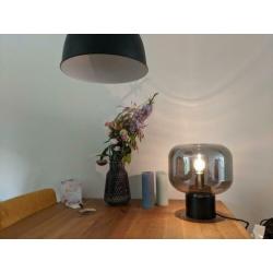 tafel lamp vtwonen zwart gerookt smoke glas nieuw in doos
