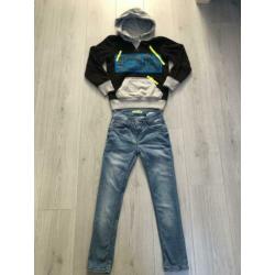 Vingino flex fit skinny alvin jeans 134/9 hoody/trui 10/140