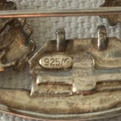 Antiek zilveren broche, gemerkt 925