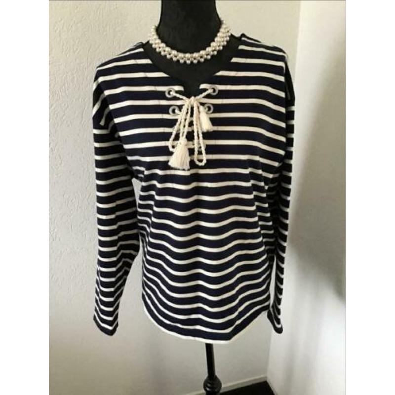 Set blauw gesteepte trui nieuw maat xl