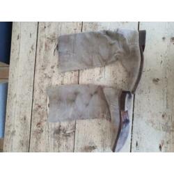 Fred de la Bretoniere/Shabbies laarzen. 39.5/40 Suede taupe
