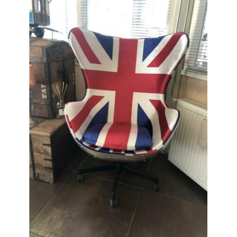 The Egg chair fauteuil Engelse vlag stoel burostoel NIEUW!!!