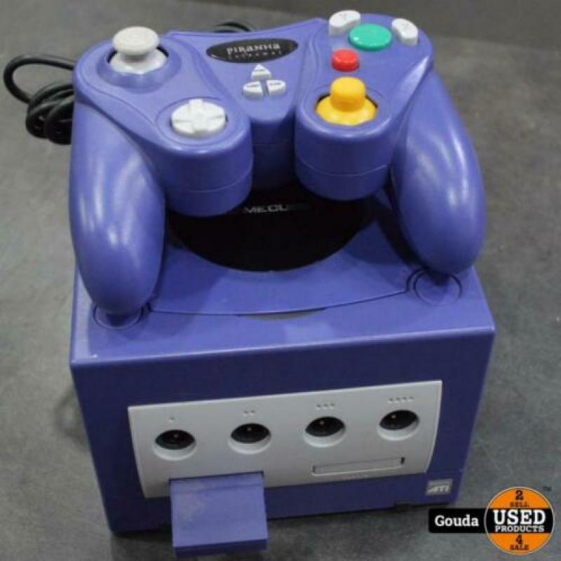 Game cube paars met kabels en controller 663