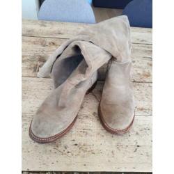 Fred de la Bretoniere/Shabbies laarzen. 39.5/40 Suede taupe