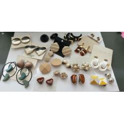 Oorbellen lot verzameling partij collectie vintage sieraden