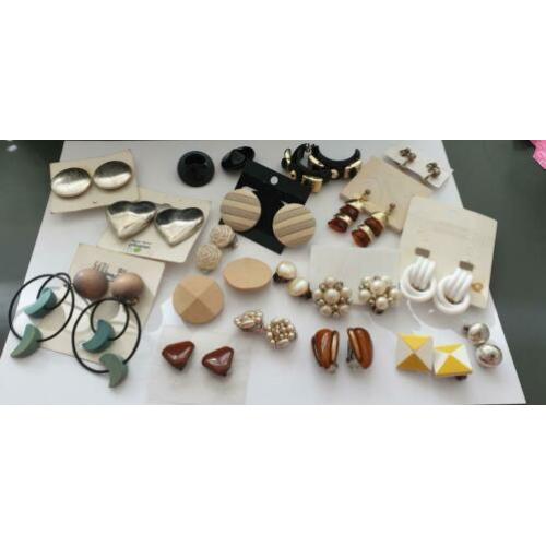 Oorbellen lot verzameling partij collectie vintage sieraden