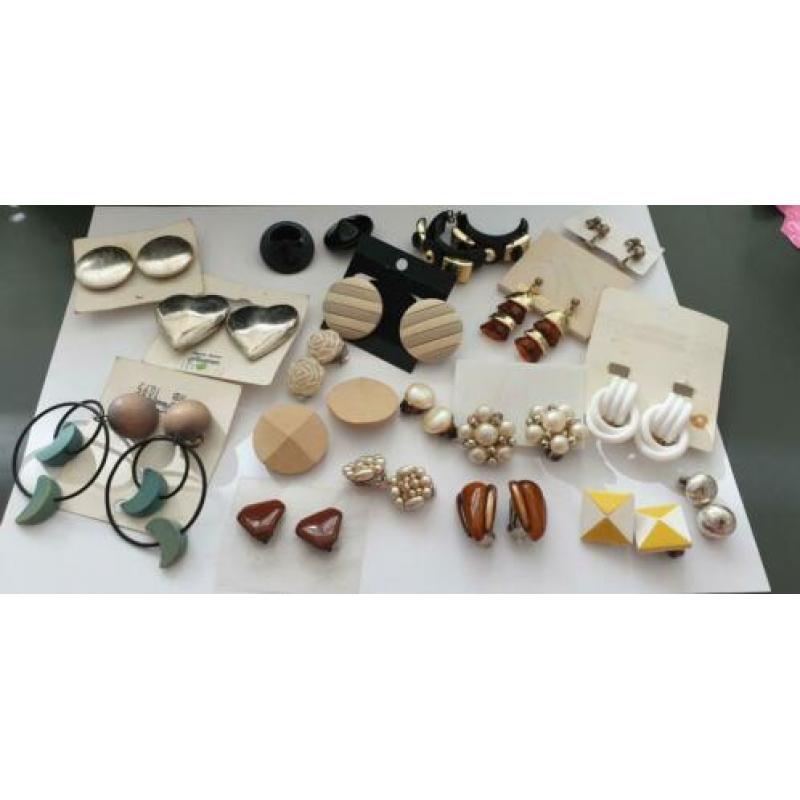Oorbellen lot verzameling partij collectie vintage sieraden