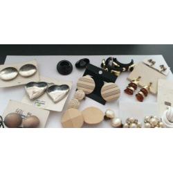 Oorbellen lot verzameling partij collectie vintage sieraden