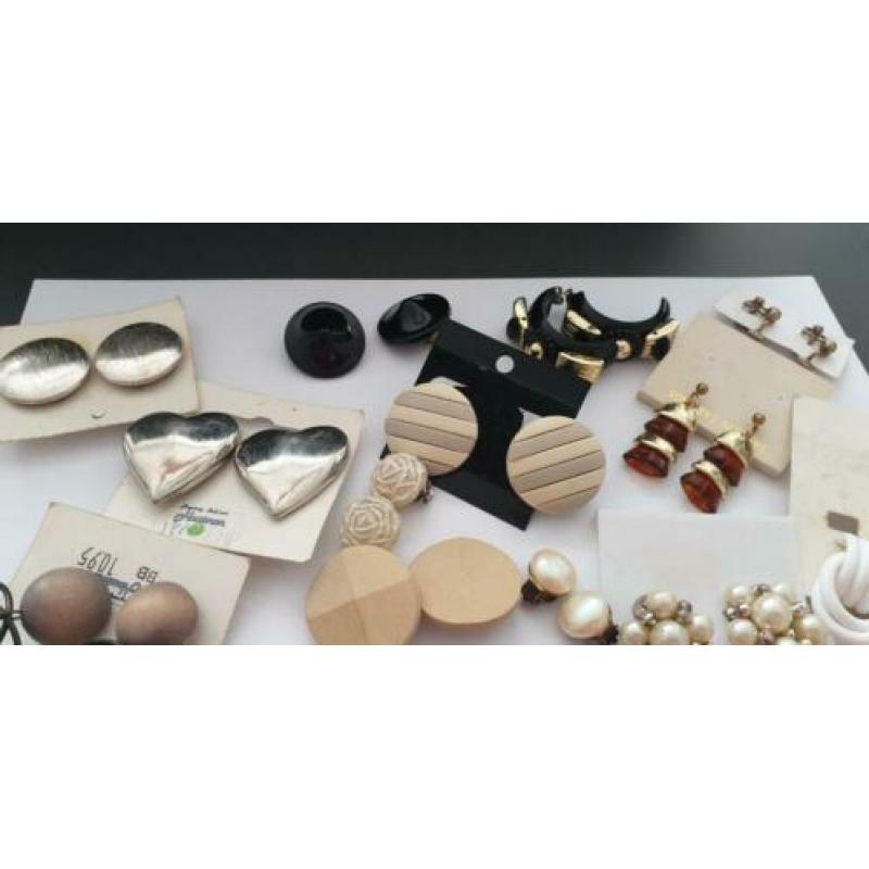 Oorbellen lot verzameling partij collectie vintage sieraden
