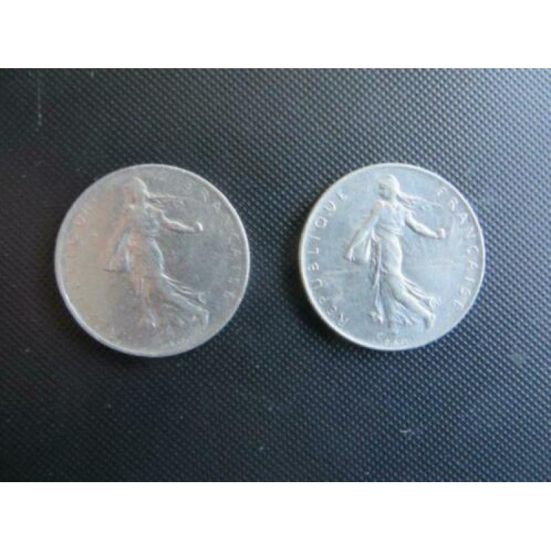 3x munt Frankrijk - 20 centimes 1992, 1 Franc(Ffr) 1964 1977