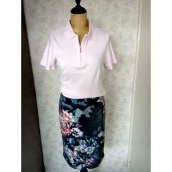 Cadadia college style bloem rok pencil skirt