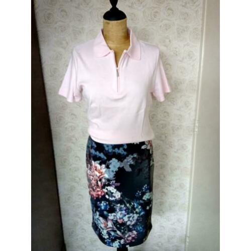 Cadadia college style bloem rok pencil skirt