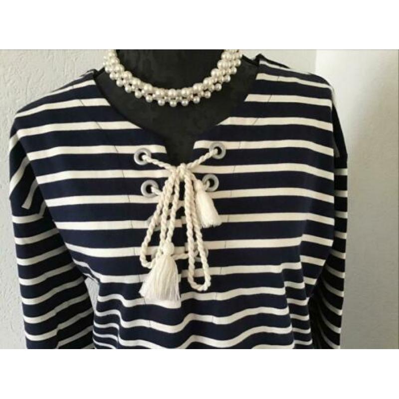Set blauw gesteepte trui nieuw maat xl