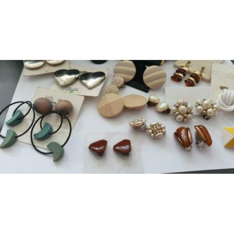 Oorbellen lot verzameling partij collectie vintage sieraden