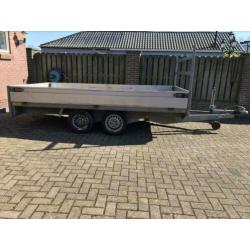 ? Henra verlaagde plateauwagen met slede