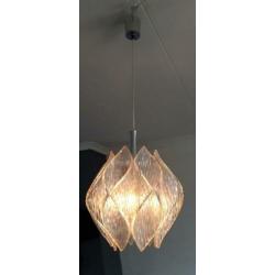 Vintage kalmar stijl plexiglas hanglamp Folded Lucite