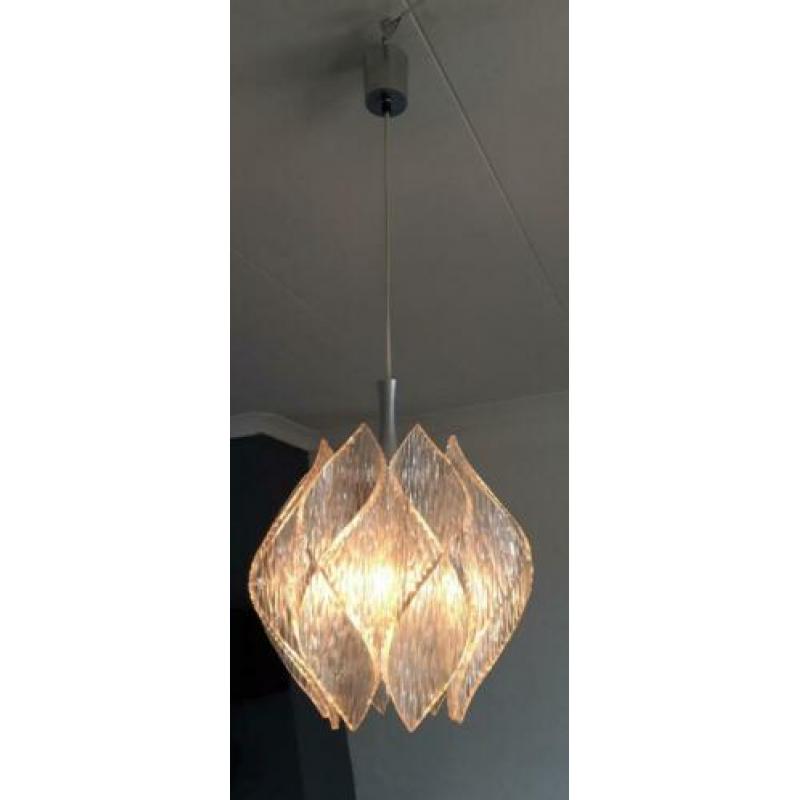 Vintage kalmar stijl plexiglas hanglamp Folded Lucite