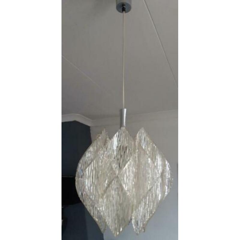 Vintage kalmar stijl plexiglas hanglamp Folded Lucite