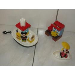 Duplo Disney boot met Mickey en Minnie Mouse