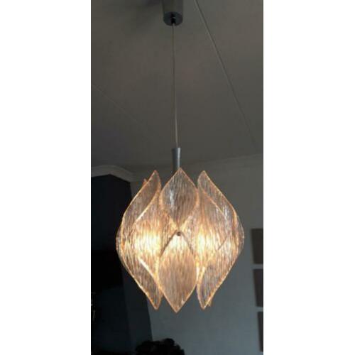 Vintage kalmar stijl plexiglas hanglamp Folded Lucite