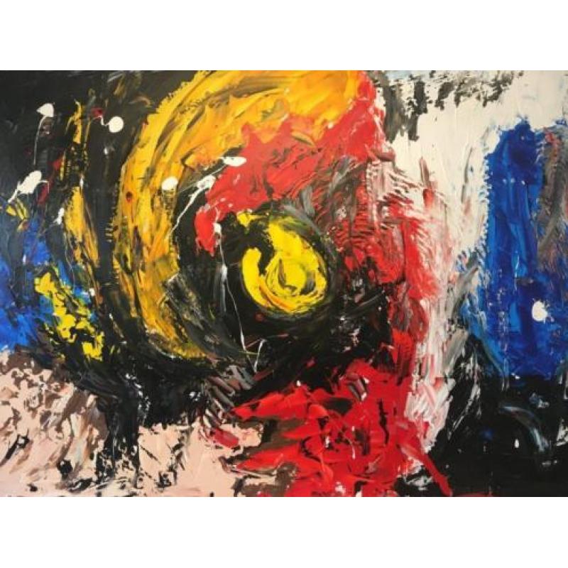 Abstracte Olieverf Schilderijen op Canvas van €50 t/m €350.