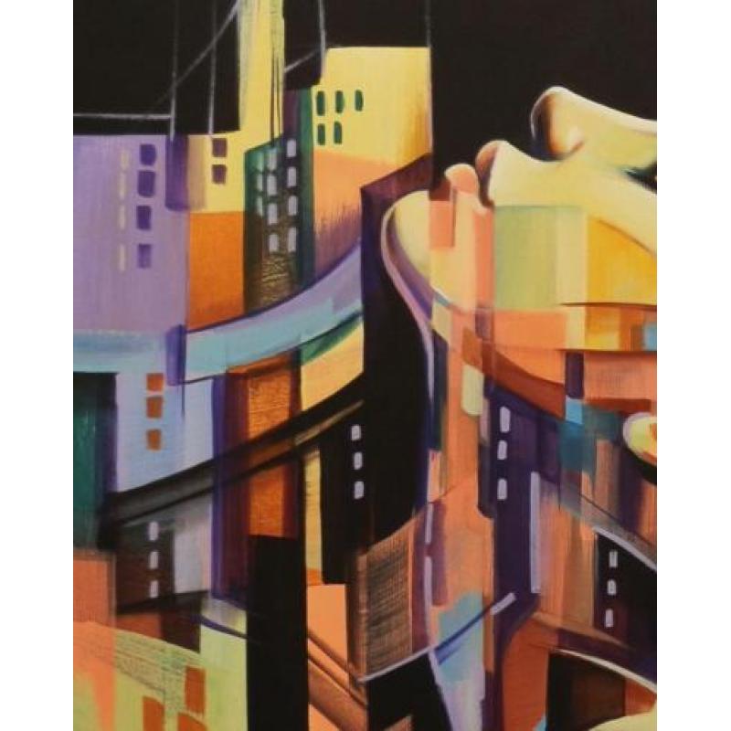 "City Rythm "Acrylschilderij van Gaya Bukova