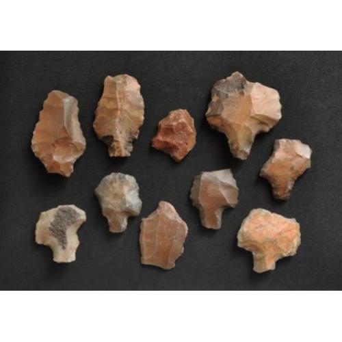 >20.000 jaar oude werktuigen uit de steentijd. Paleolithicum