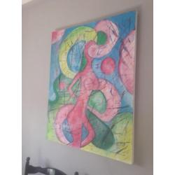 'influence'schilderij abstract