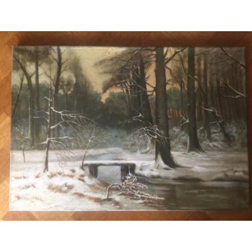 Oud olieverf schilderij ( naar Louis Apol)
