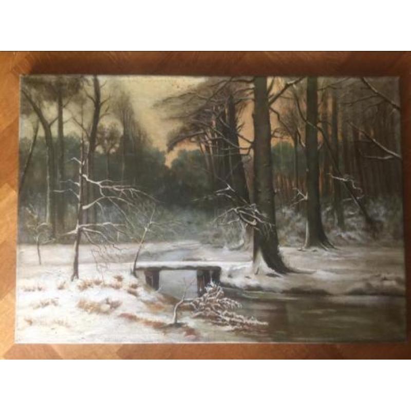 Oud olieverf schilderij ( naar Louis Apol)