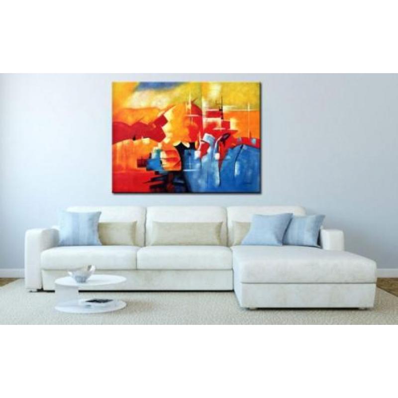d462 Abstract modern olieverf schilderij 120x90cm