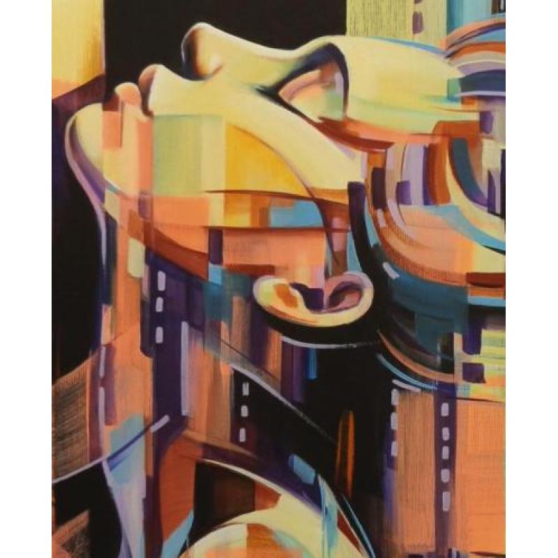 "City Rythm "Acrylschilderij van Gaya Bukova