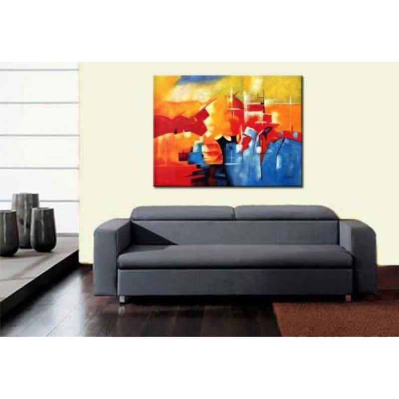 d462 Abstract modern olieverf schilderij 120x90cm