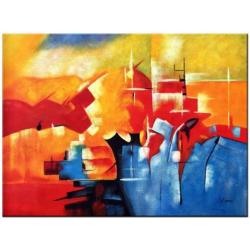 d462 Abstract modern olieverf schilderij 120x90cm
