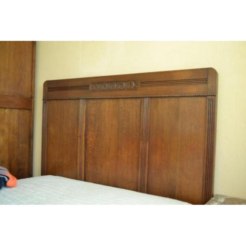 Antieke Eiken twijfelaar bed