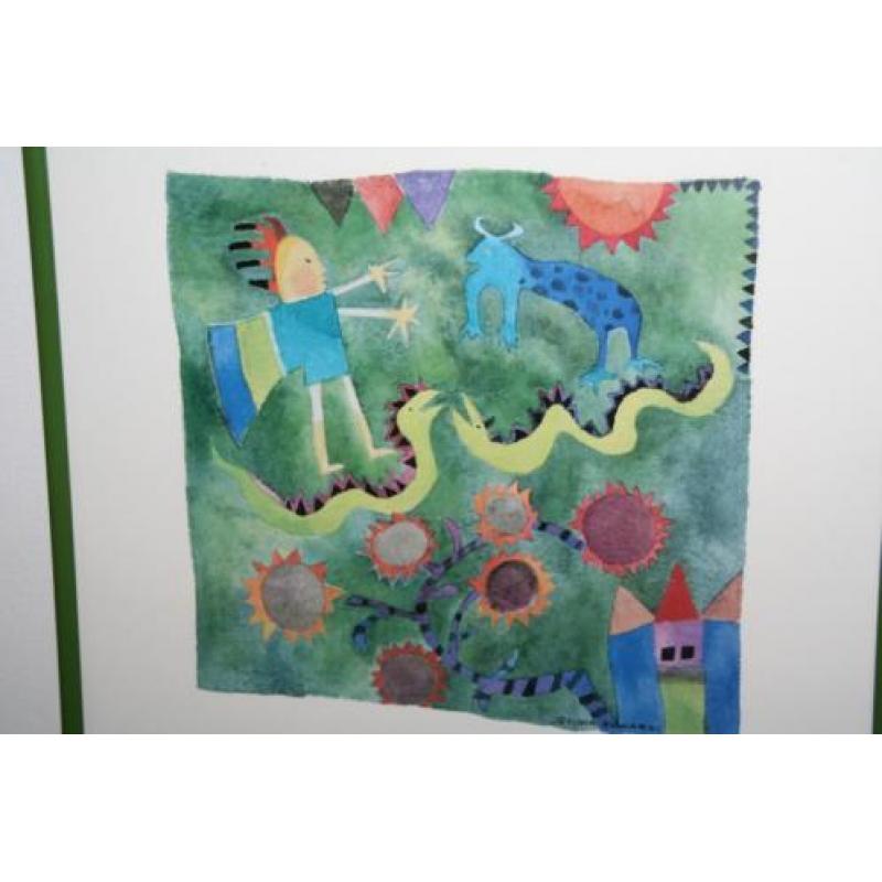 Sylvia Edwards framed print 41cm.hoog 30,5cm.breed
